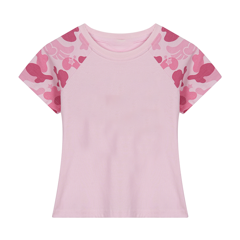 Pink Camouflage Pattern Design T-Shirt
