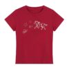 Vintage Red Cropped Slim-Fit T-Shirt