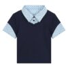 Light Blue Polka Dot Patchwork Design T-Shirt